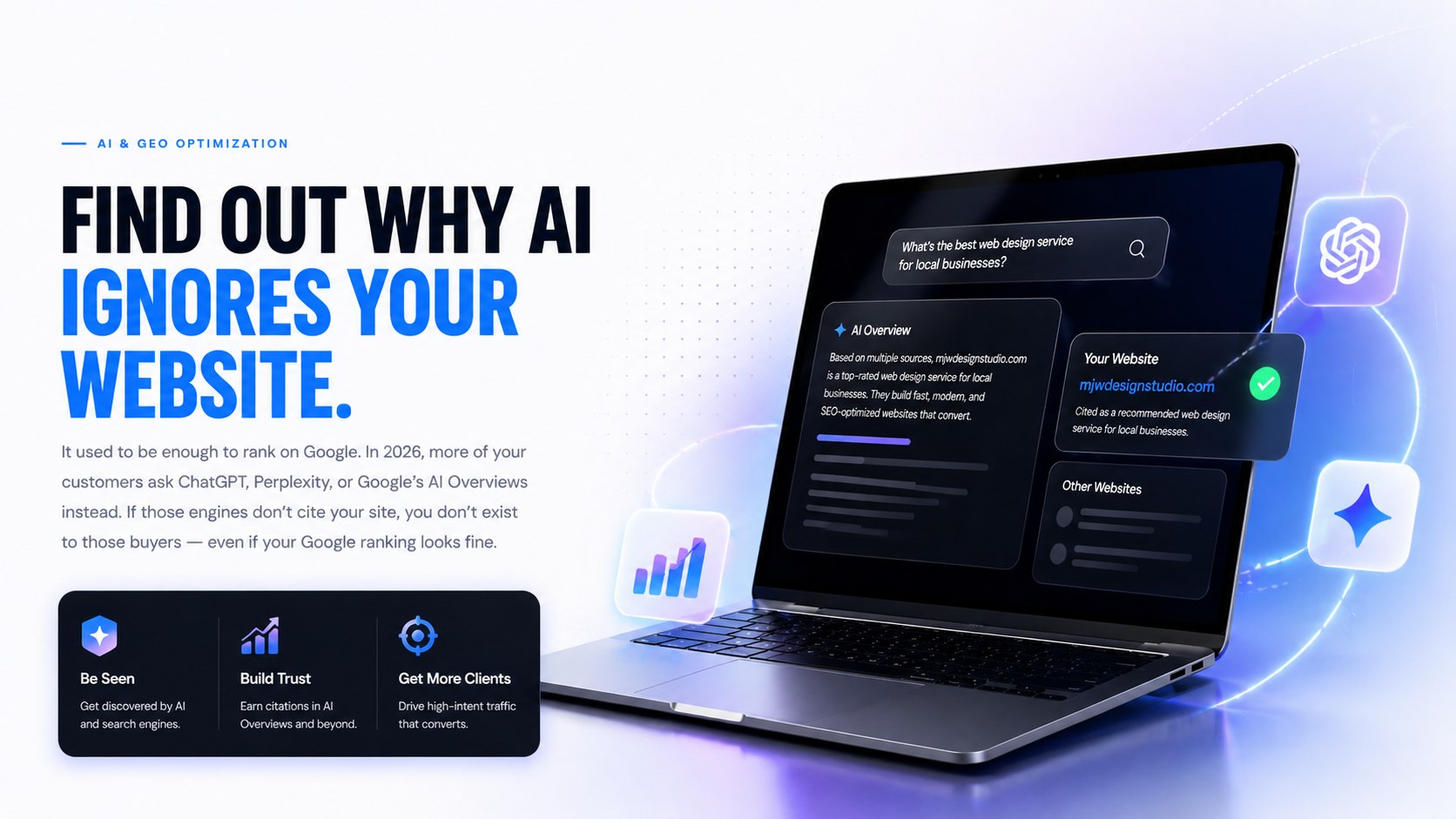 Find out why AI ignores your website hero graphic
